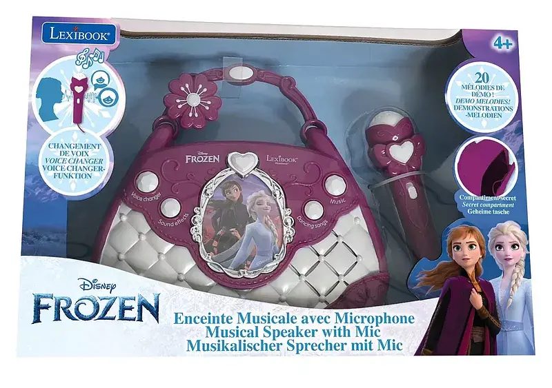 Torebka z głośnikiem i mikrofonem frozen, zmieniacz głosu, kabel line-in k102fz