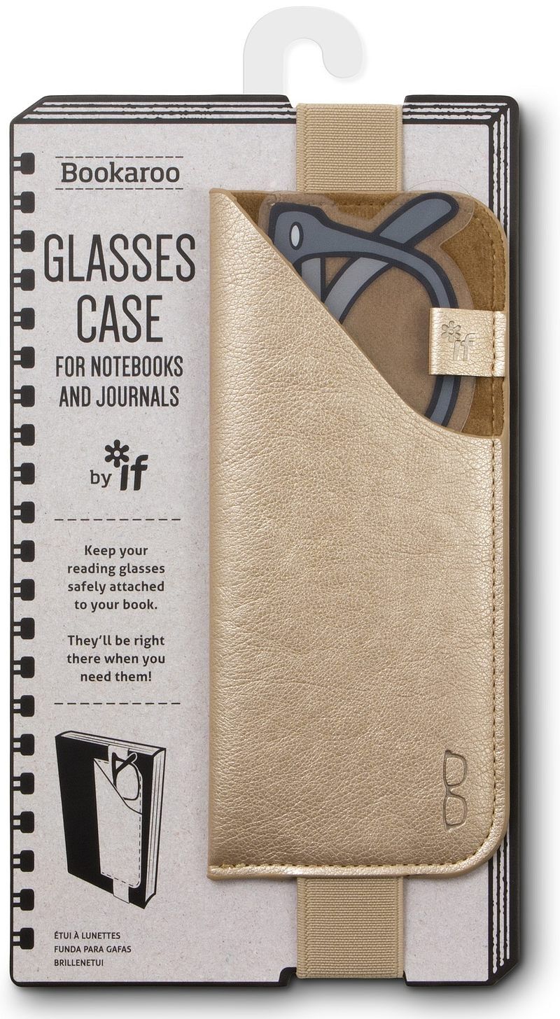 Bookaroo glasses case - uchwyt na okulary - złoty