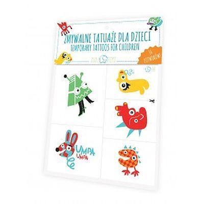 Zmywalne tatuaże dla dzieci potwory