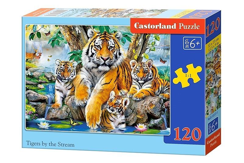 Puzzle 120 tygrysy przy potoku