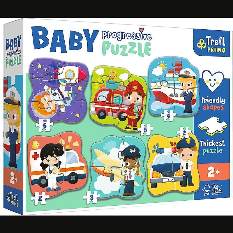 Puzzle baby progressive zawody i pojazdy 44001