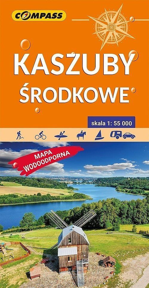 Kaszuby Środkowe Mapa turystyczna wodoodporna 1:55 000