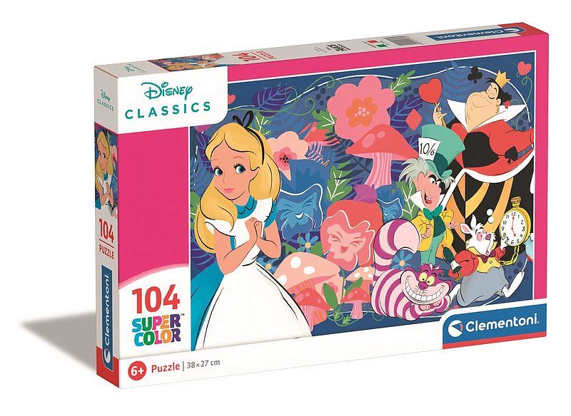 Puzzle 104 super kolor disney classics alice 25748