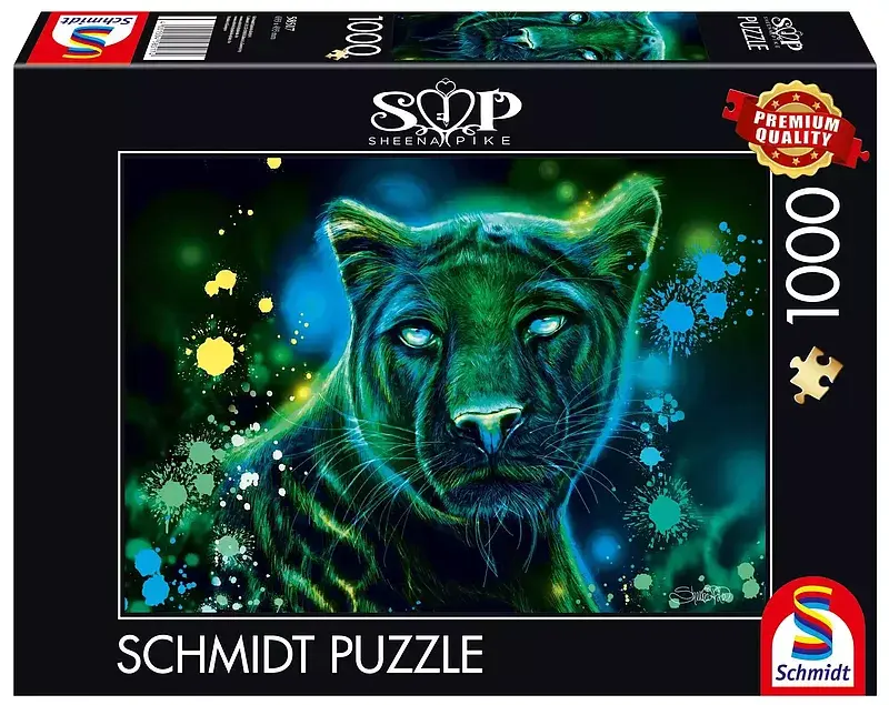 Puzzle 1000 pq sheena pike zielono-niebieska pantera 112325