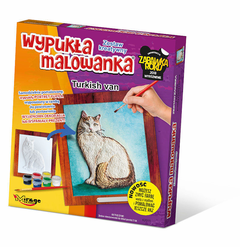 Wypukła malowanka koty turecki van 62015