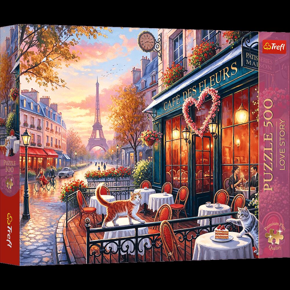 Puzzle 500 Trefl Premium Plus Love Story Miłość w Paryżu 37621