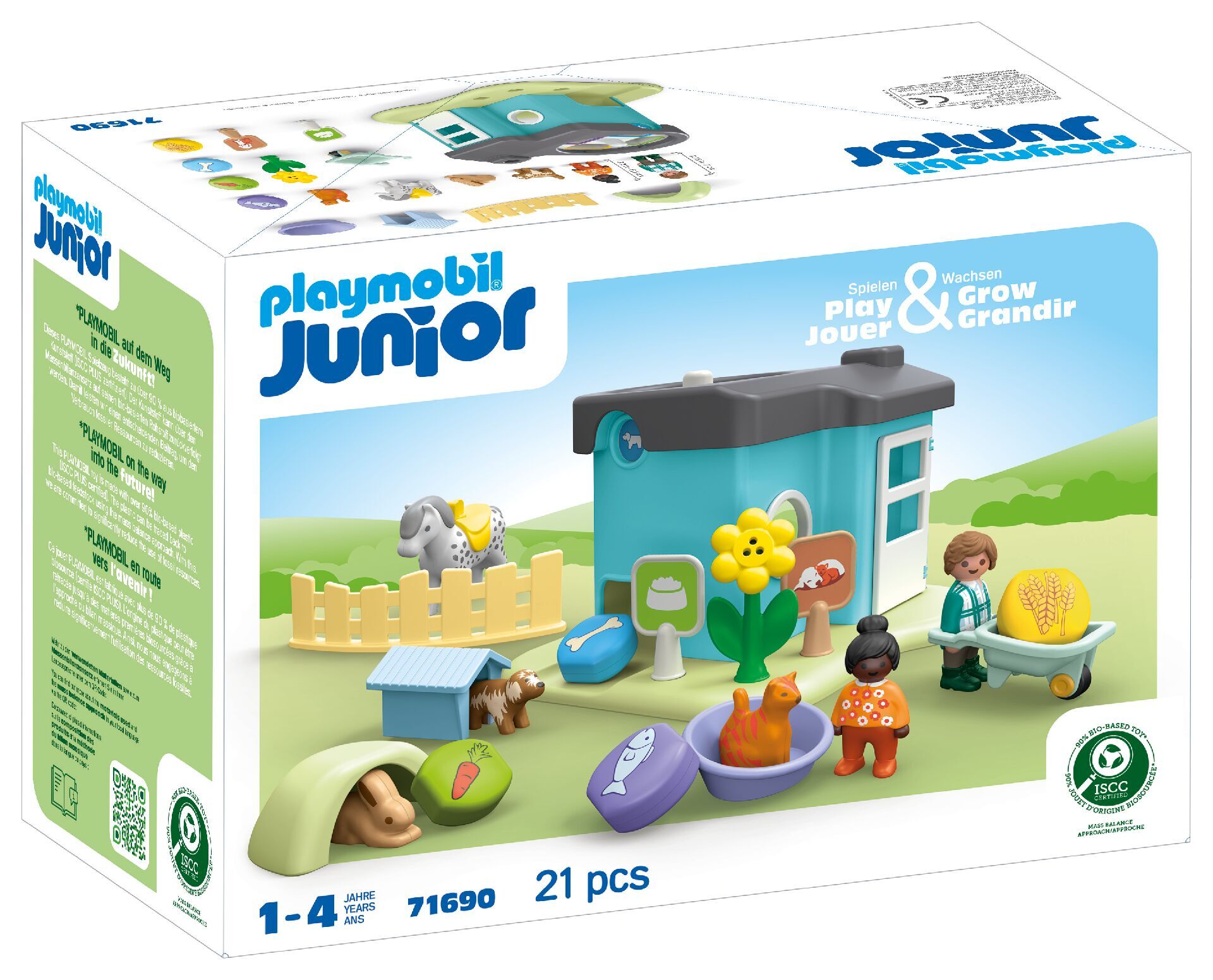 Playmobil JUNIOR Hotel dla zwierząt z dozownikiem pokarmu 71690