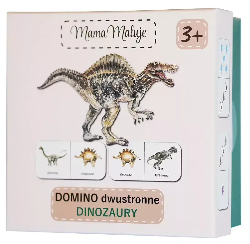 Gra domino dwustronne dinozaury