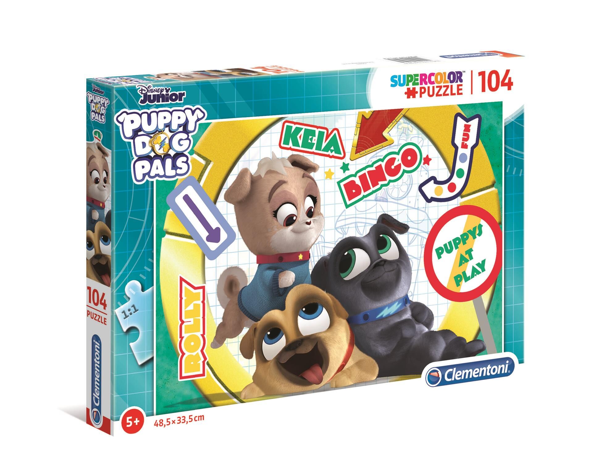 Puzzle 104 super kolor Szczeniaki 27147