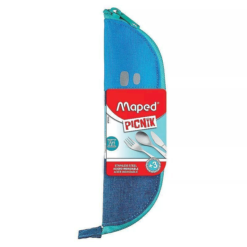 Sztućce picnik concept kids w niebieskim etui maped
