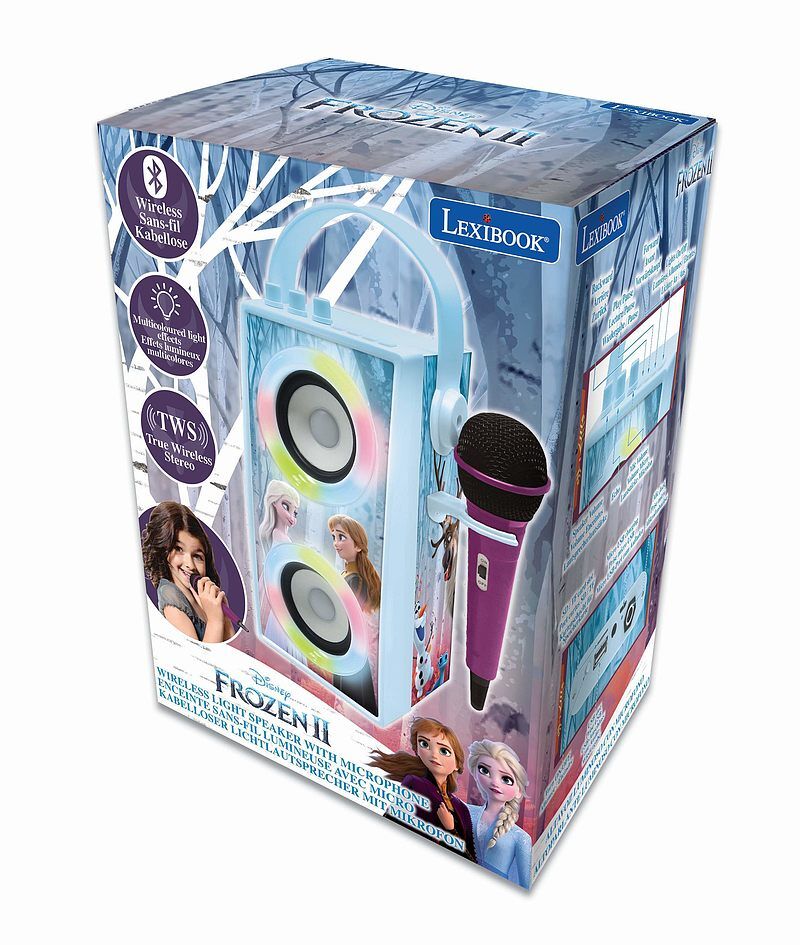 Przenośny głośnik bluetooth frozen z mikrofonem i niesamowitymi efektami świetlnymi btp180fzz