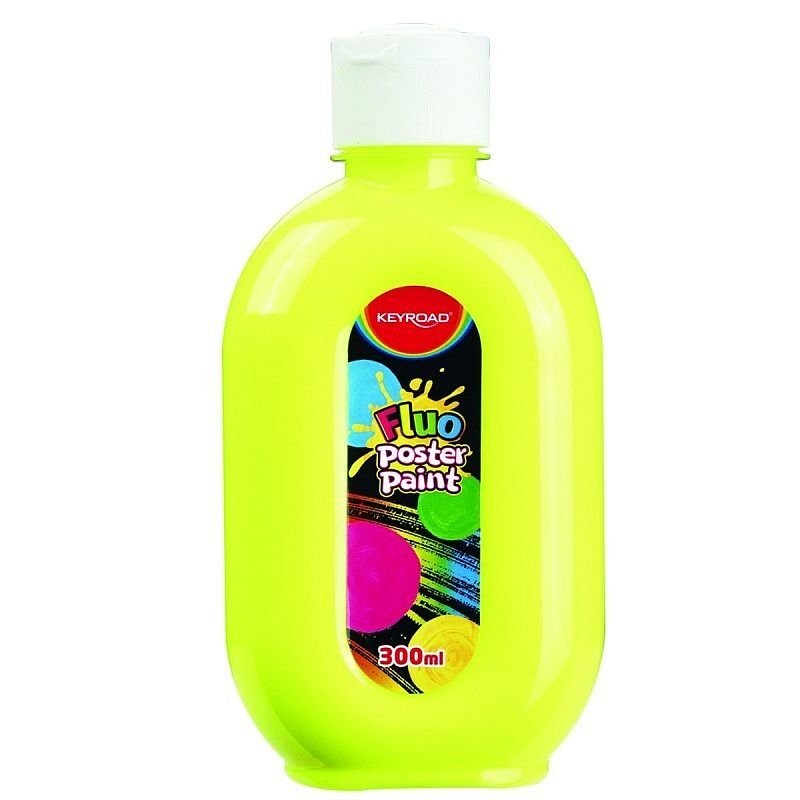 Farba plakatowa 300ml keyroad fluorescencyjna neonowa żółta