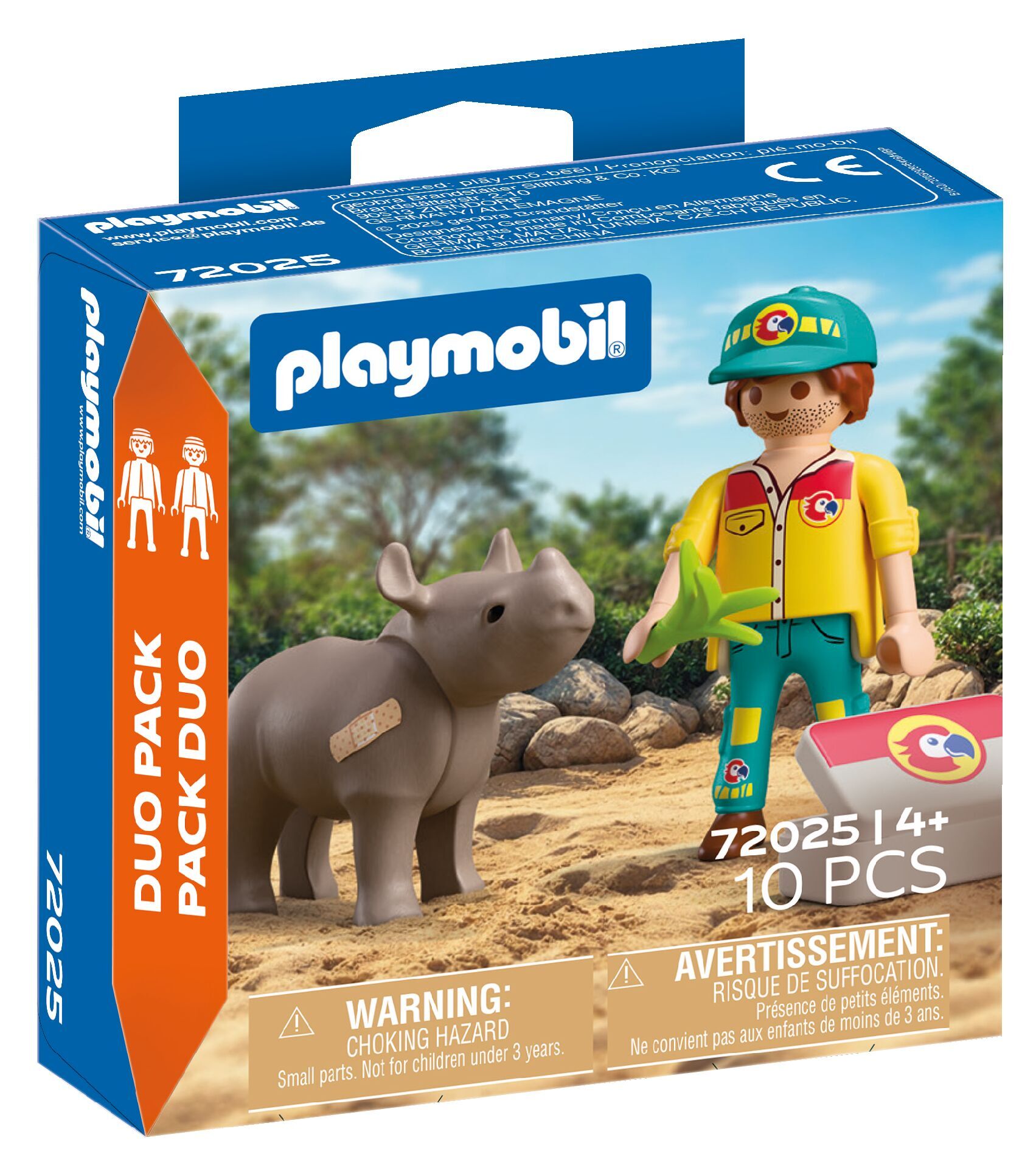Playmobil DuoPack Strażnik leśny z nosorożcem 72025