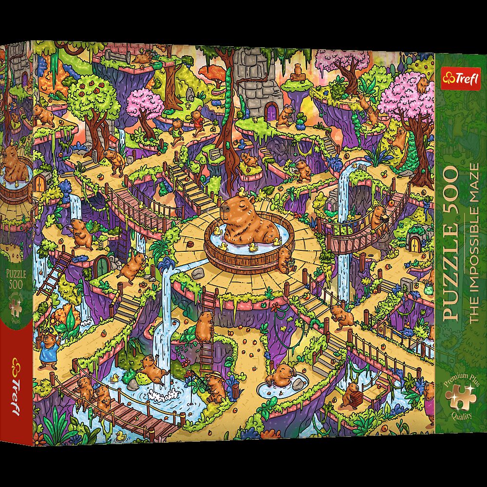 Puzzle 500 Trefl Premium Plus The Impossible Maze Zabawne Kapibary 37631