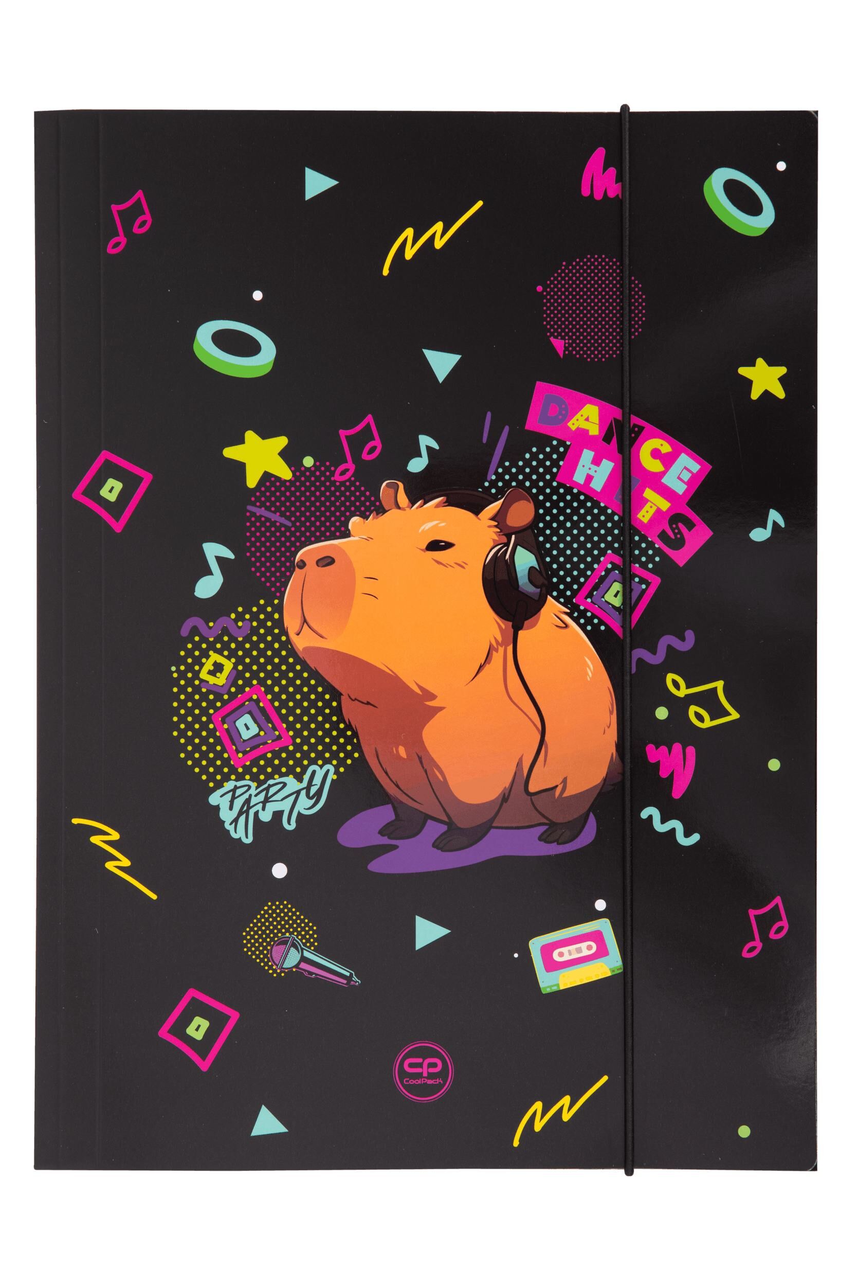 Teczka kartonowa z gumką A4 Coolpack Capybara Music