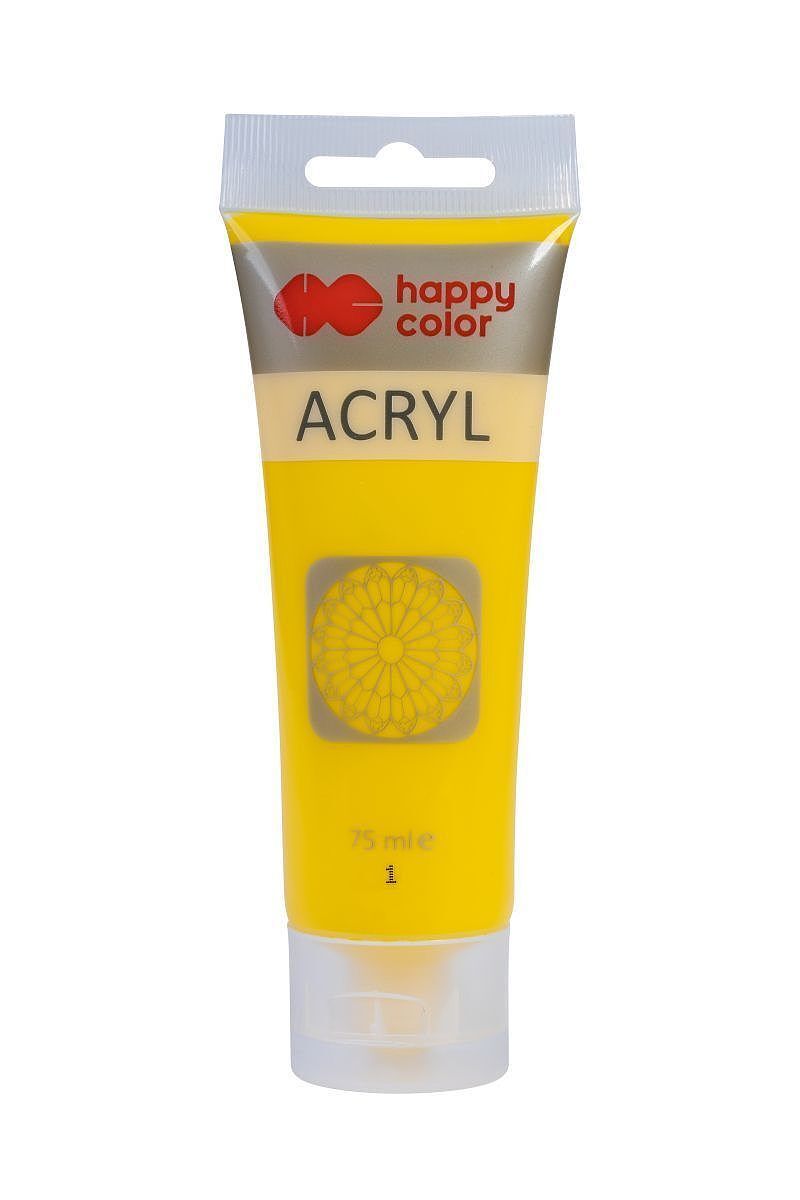 Farba akrylowa 75ml żółty happy color