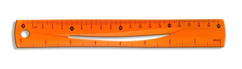 Linijka tetis 20 cm pomarańczowa
