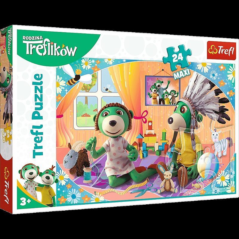 Puzzle 24 maxi bawmy się razem rodzina treflików 14319
