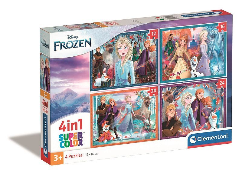 Puzzle 4 w 1 Super Kolor Kraina Lodu