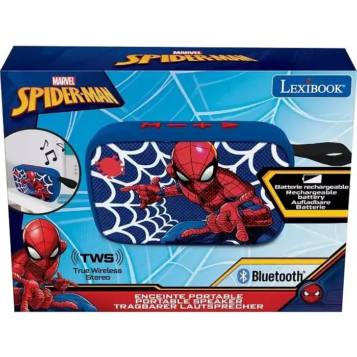 Przenośny głośnik z radiem spider-man bluetooth lexibook bt018sp