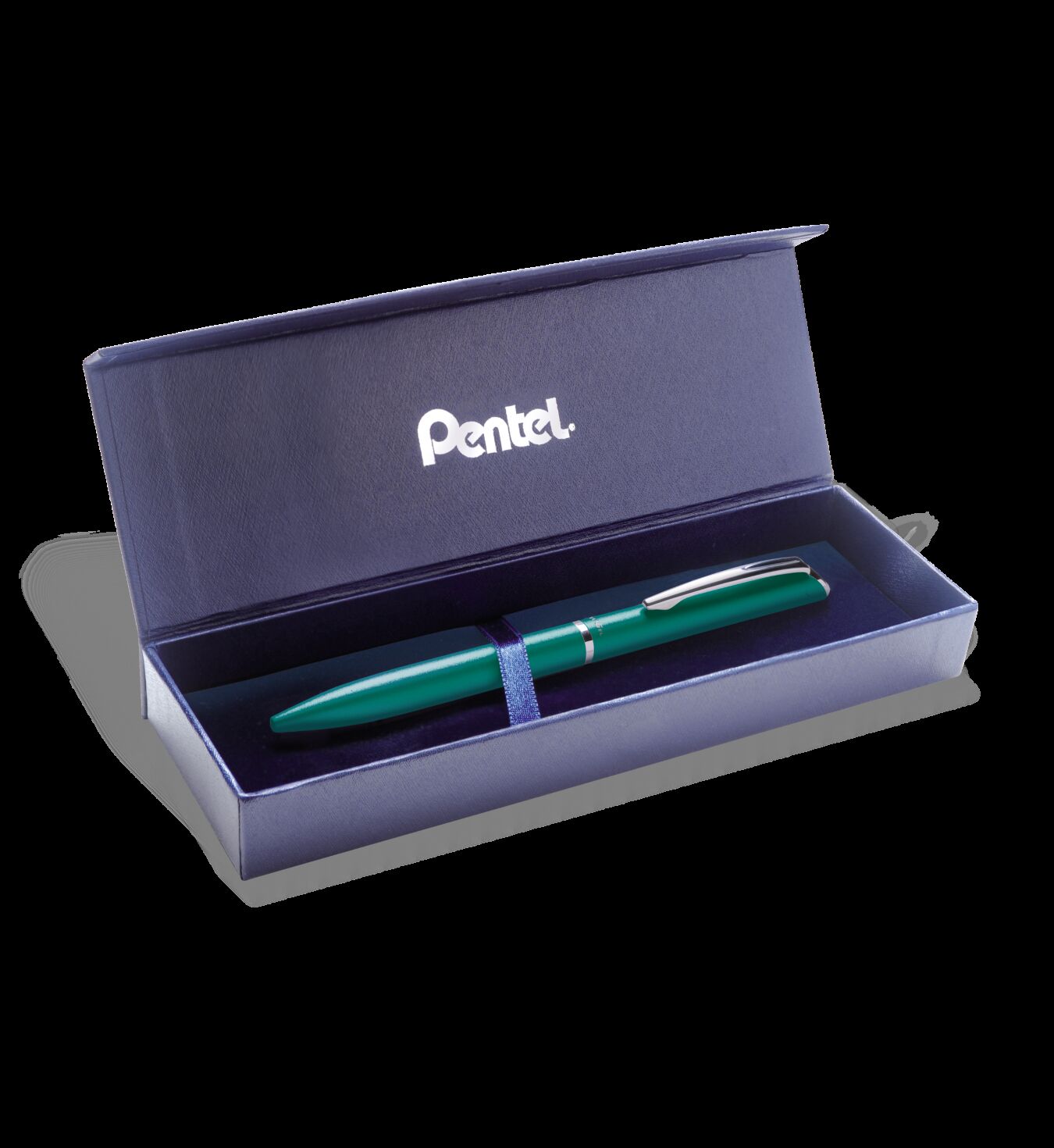 Eleganckie pióro kulkowe EnerGel 0,7 mm BL2007-S zielone w etui