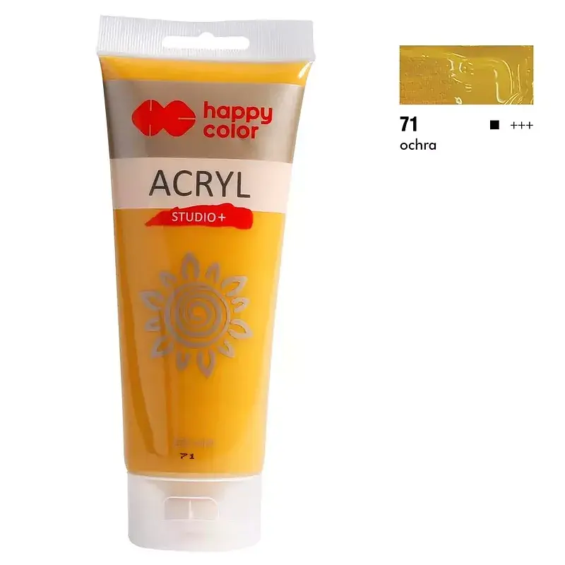 Farba akrylowa studio 200 ml ochra happy color