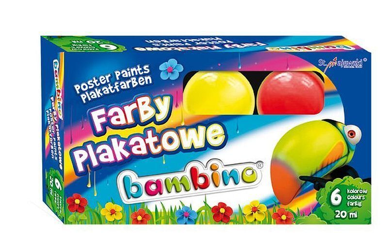 Farby plakatowe bambino 6 kolorów 32813