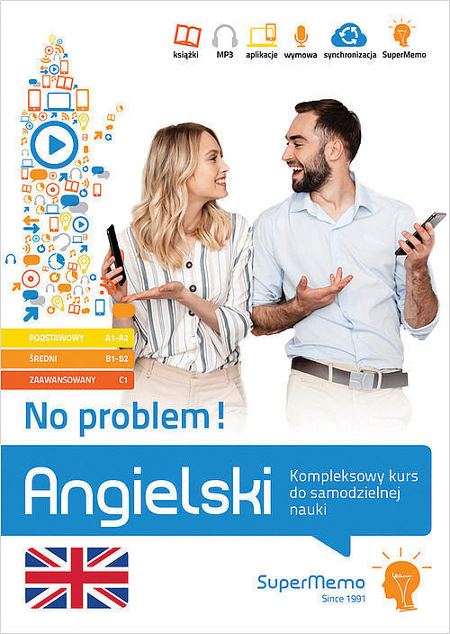 Angielski No problem! Kompleksowy kurs A1 - C1 do samodzielnej nauki (poziom podstawowy, średni