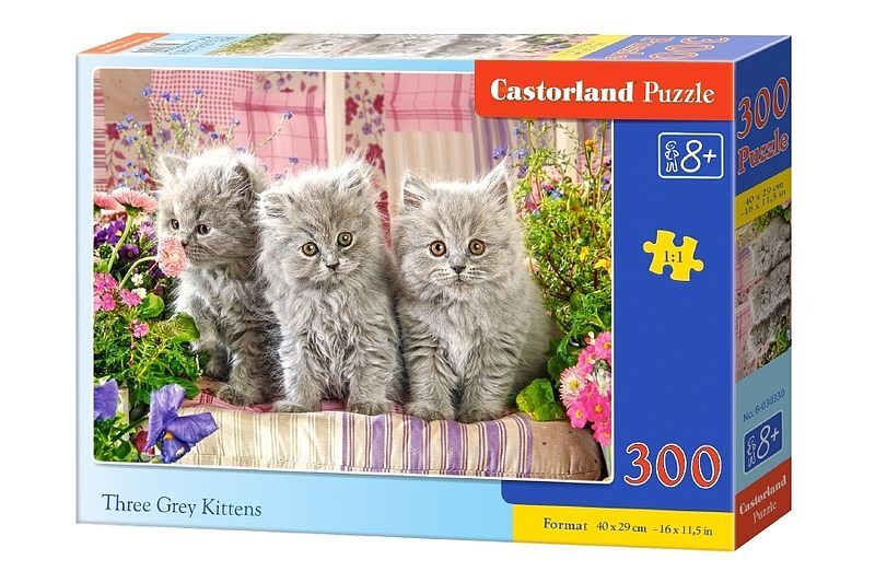 Puzzle 300 szare kocięta b-030330