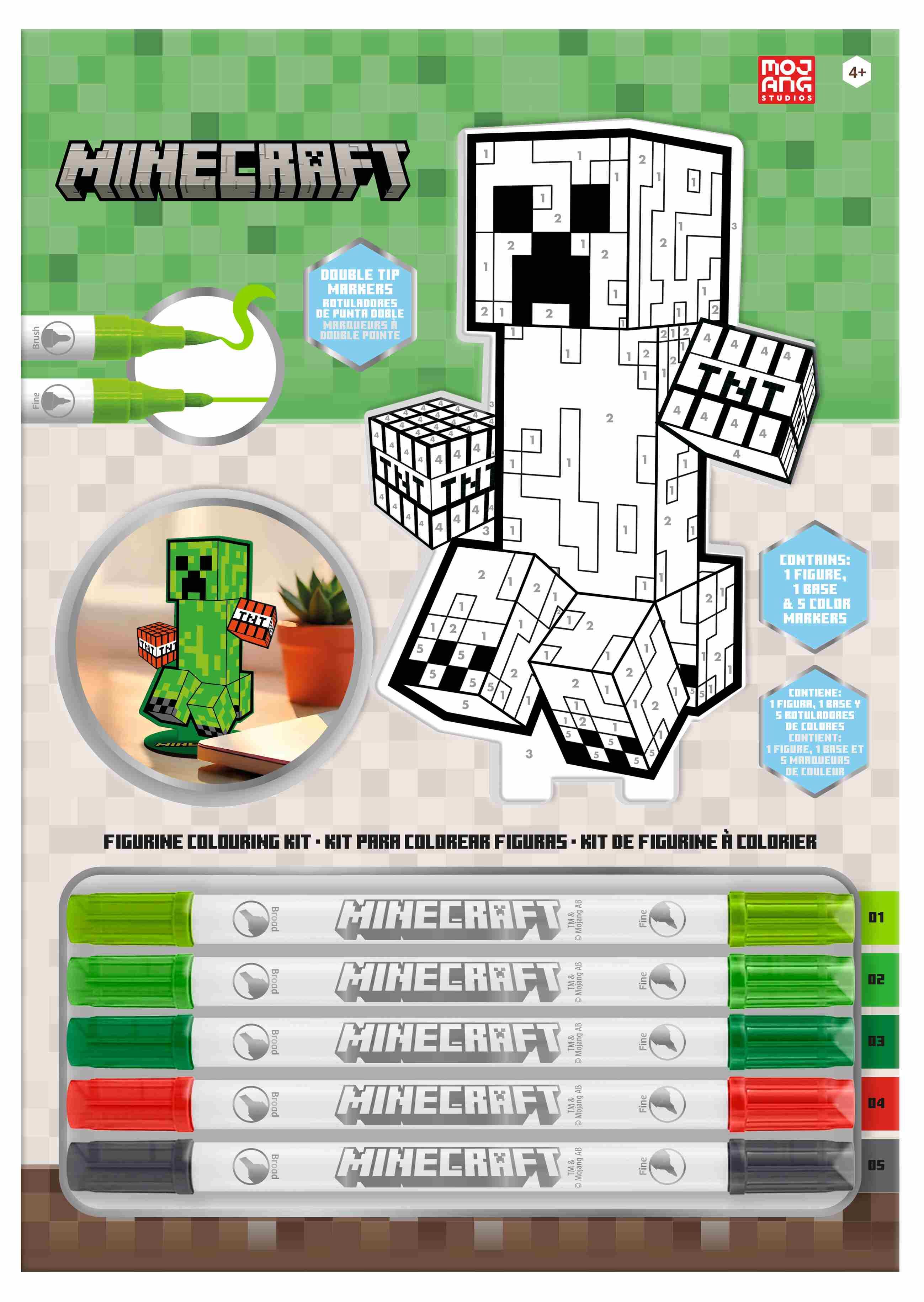 Zestaw figurka 2D Minecraft + mazaki MC00057