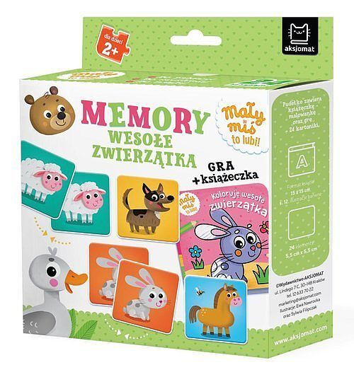 Memory. Wesołe zwierzątka. Mały miś to lubi! Gra + książeczka, 3+