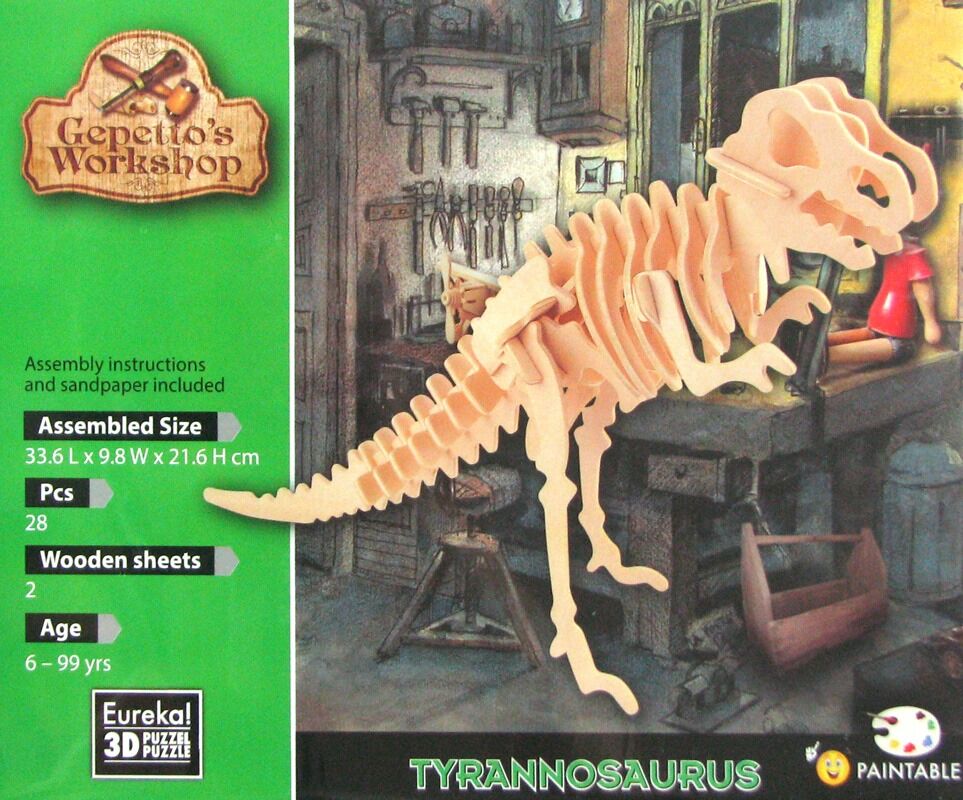 Łamigłówka drewniana Gepetto Tyranozaur