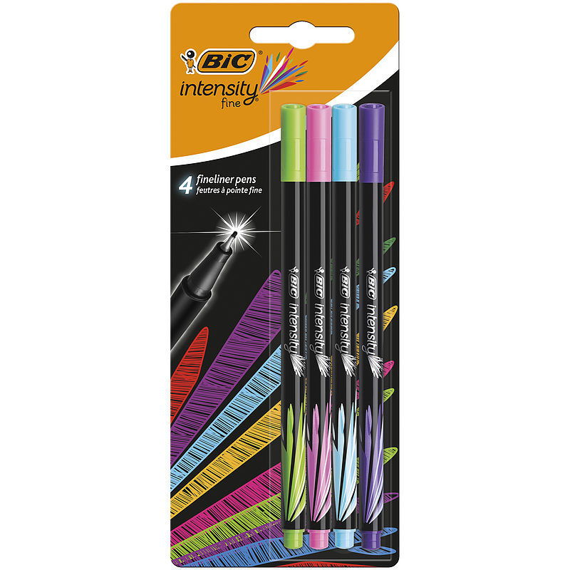 Cienkopisy bic intensity fine mix fun blister 4 kolory