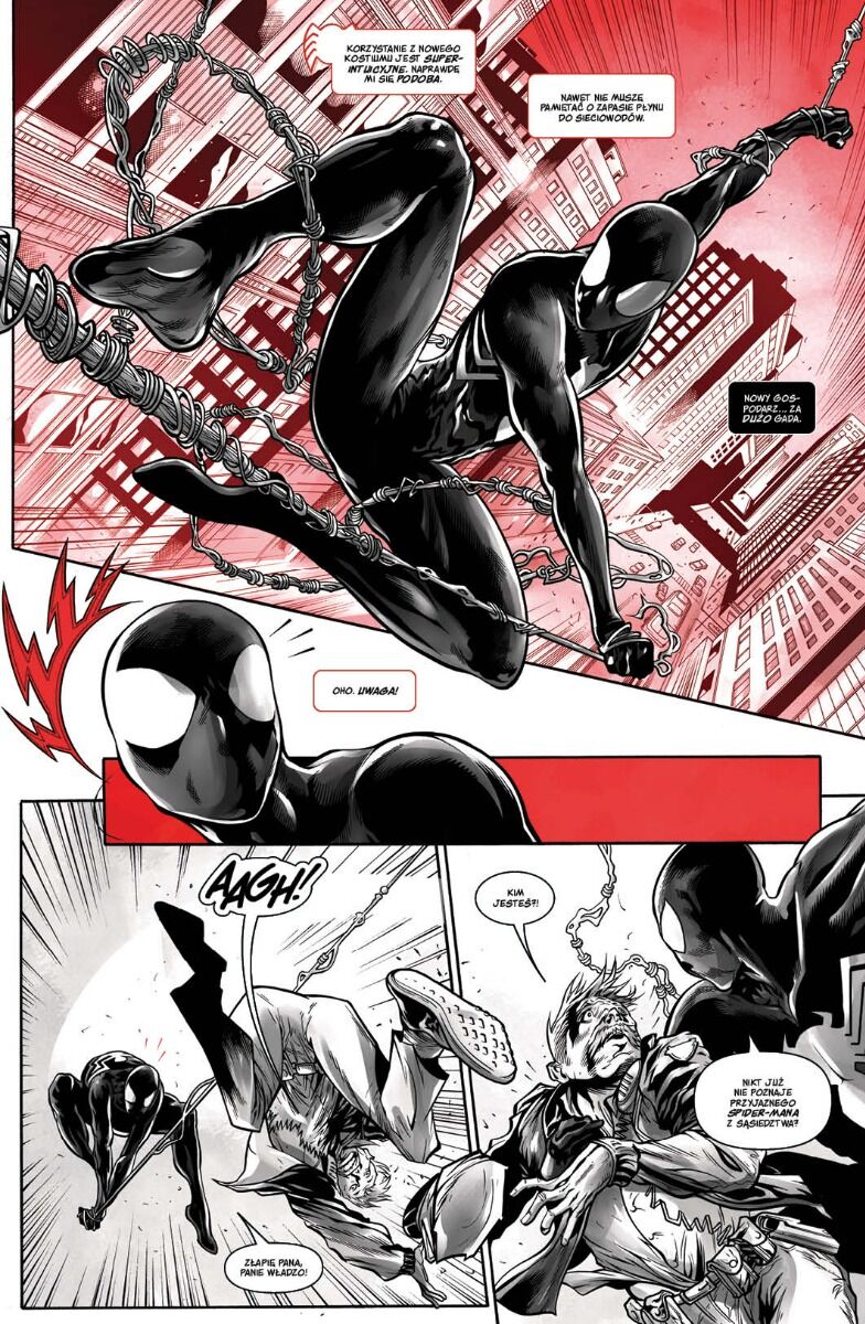 Spider-man - Czarny kostium i krew