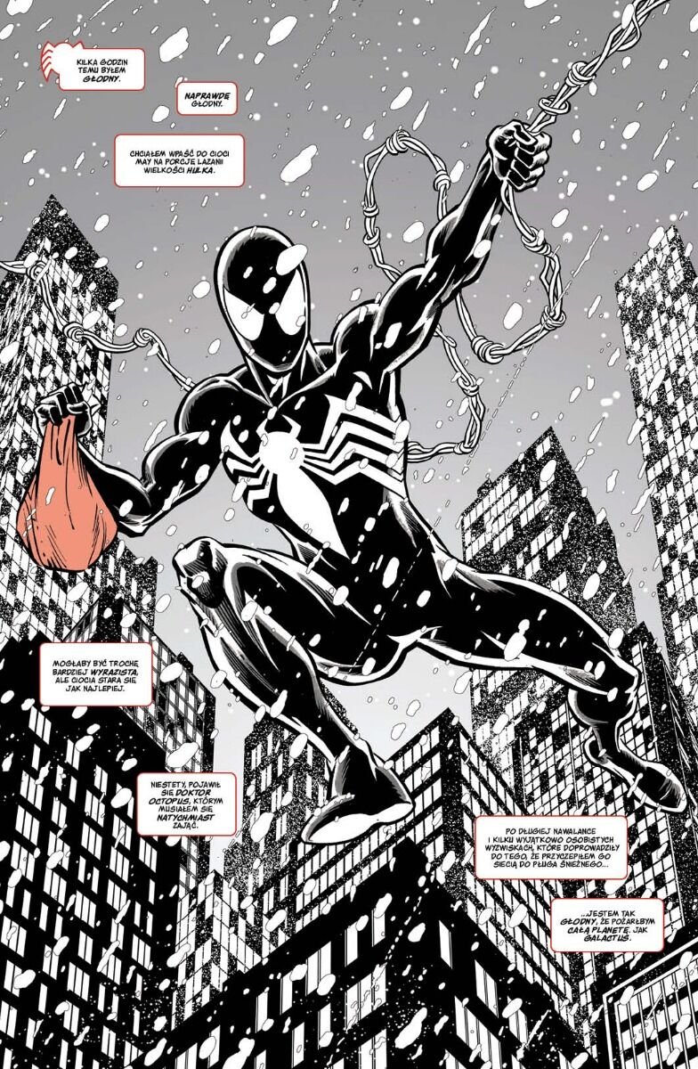Spider-man - Czarny kostium i krew