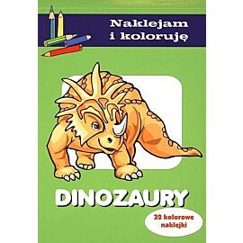 Dinozaury. Naklejam i koloruję