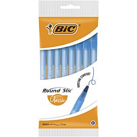 Długopis bic round stic classic niebieski pouch 8szt