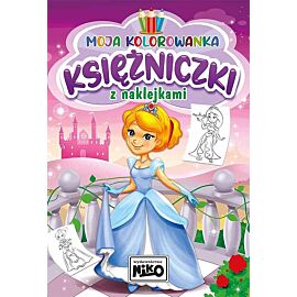 Księżniczki. Moja kolorowanka z naklejkami