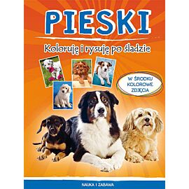 Pieski. Koloruję i rysuję po śladzie