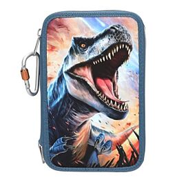 Piórnik 3-komorowy z wyposażeniem Dino World 13982A