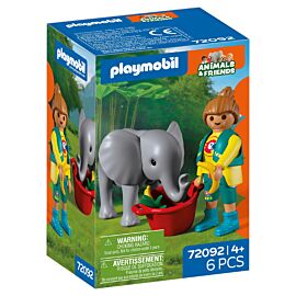 Playmobil Zoo: Słoniątko i opiekun 72092
