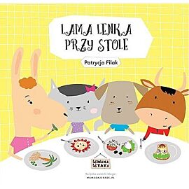 Lama Lenka przy stole