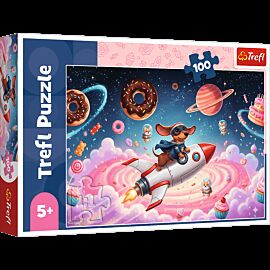 Puzzle 100 Jamnik na rakiecie 16558