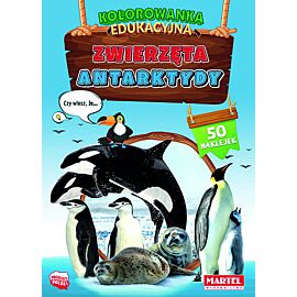 Zwierzęta antarktydy. Kolorowanka z naklejkami