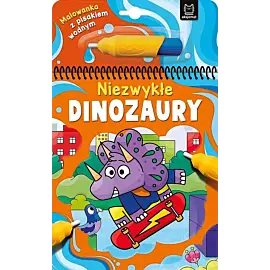 Malowanka z pisakiem wodnym. Niezwykłe dinozaury