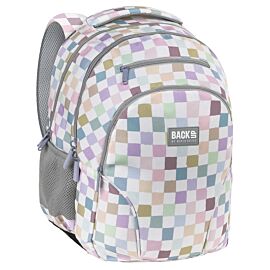 Plecak 3-komorowy Backup Pastelowa Kratka PLB8W01