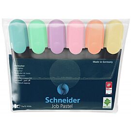 Zestaw zakreślaczy schneider job pastel 6 sztuk