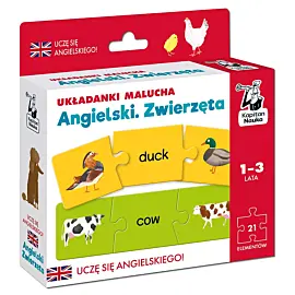 Układanki malucha. Angielski. Zwierzęta 1-3 lata