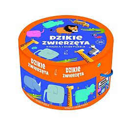 Na okrągło. Dzikie zwierzęta. Duże puzzle + książka