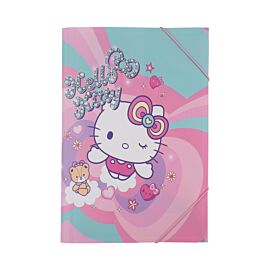 Teczka płaska na gumkę A3 PP Hello Kitty pink